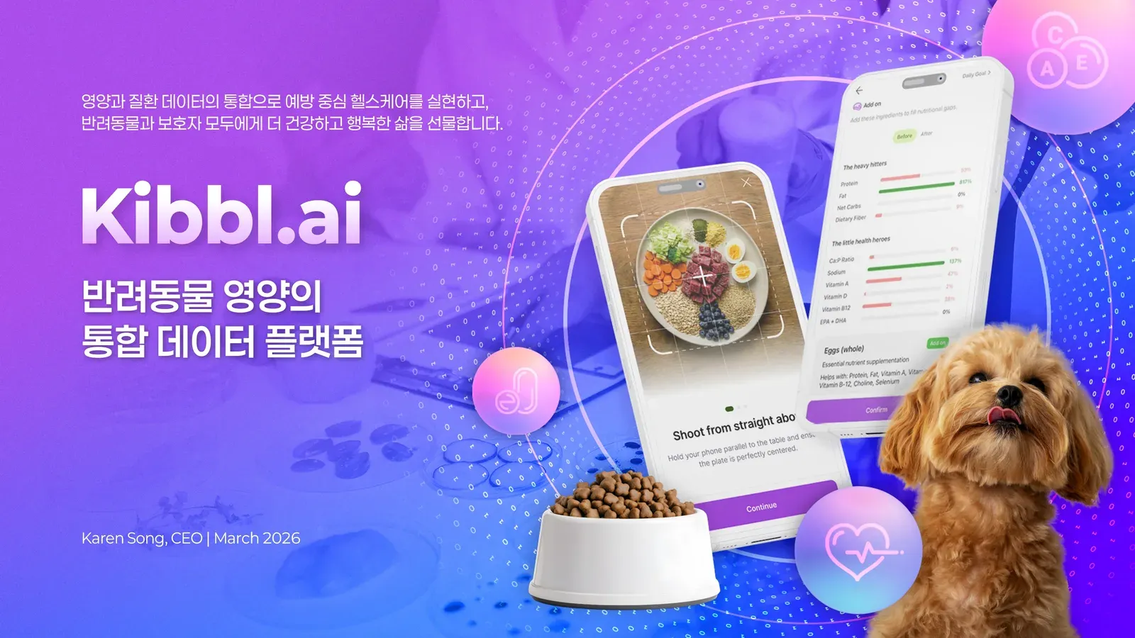 키블에이아이 반려동물 AI 플랫폼 IR 슬라이드